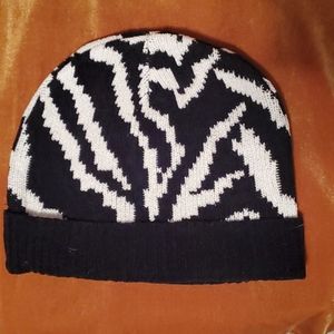 Black & White Striped Beanie